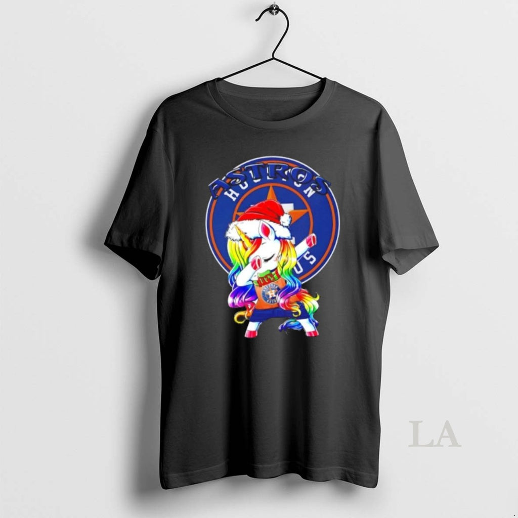 Original Houston Astros X Unicorn Santa Hat Dabbing Merry Christmas