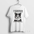 Original I Survived Todays Tummy Ache Cat Tee Sweater