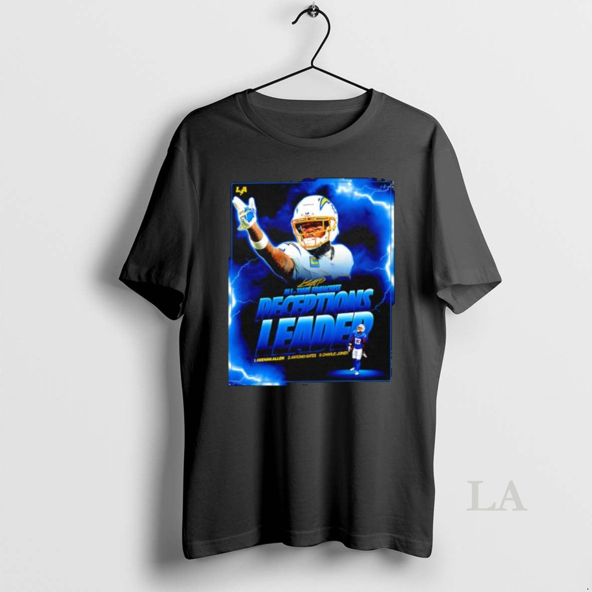 Original Keenan Allen Los Angeles Chargers All Time Franchise Receptions Leaded