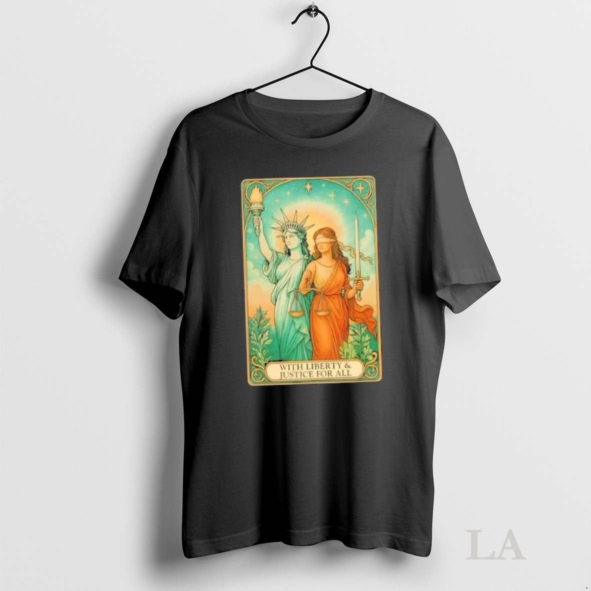 Original Liberty Of Statue With Liberty And Justice For All Tarot Card