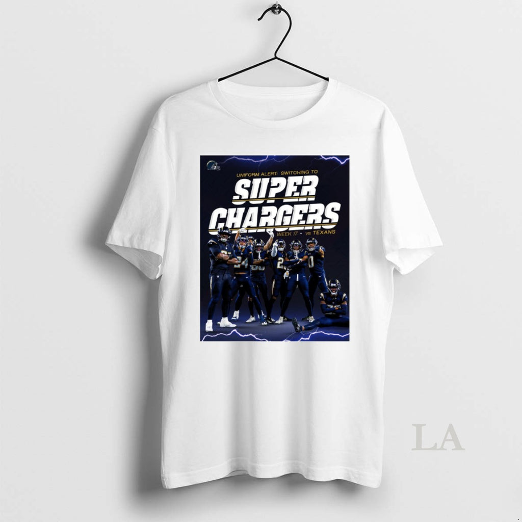 Original Los Angeles Chargers Vs Houston Texans Uniform Alert Switching To Super Chargers Week 17