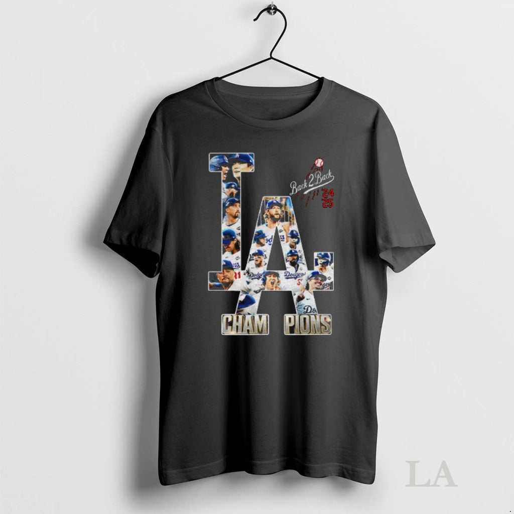 Original Los Angeles Dodgers Back 2 Back Champions 2025 La Logo