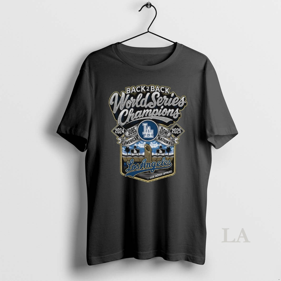 Original Los Angeles Dodgers Back 2 Back World Series Champions Jobs American Done National Side