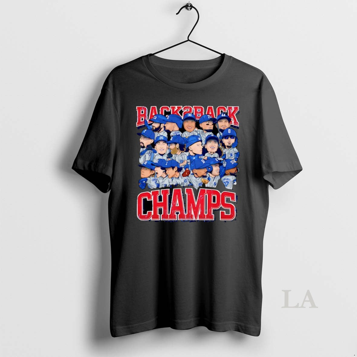 Original Los Angeles Dodgers Baseball Back 2 Back Champions 2025 Caricature