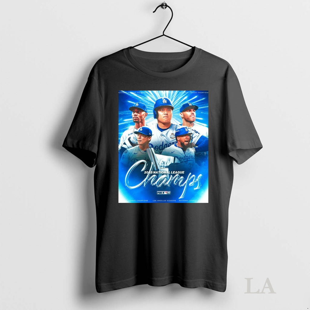 Original Los Angeles Dodgers Mlb 2025 Back To Back National League Champs Fox Tee Sweater