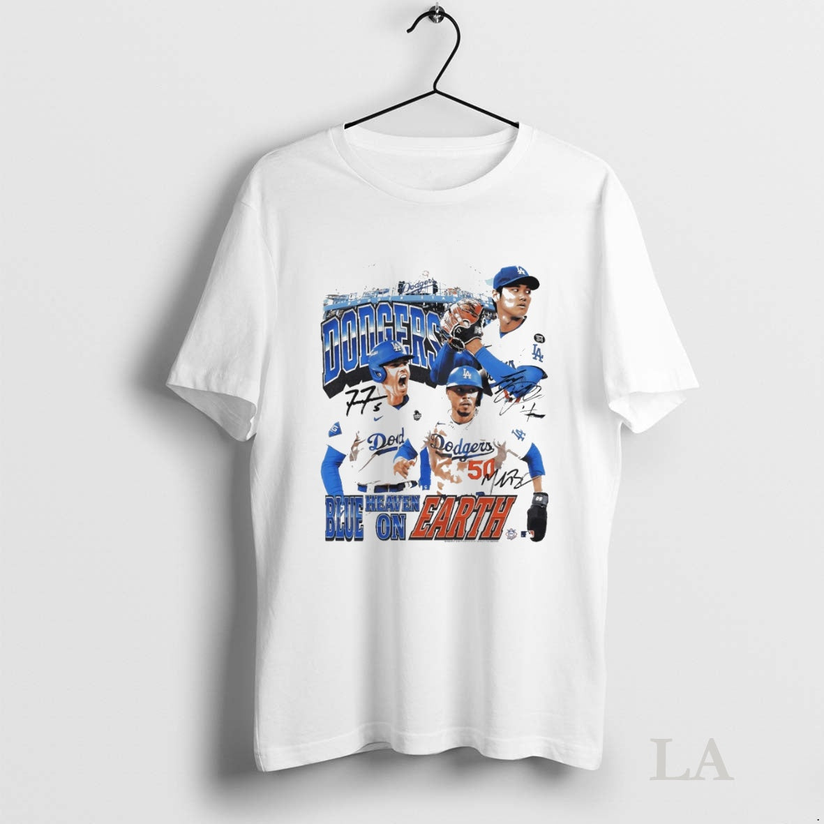 Original Los Angeles Dodgers Mlb Blue Heaven On Earth Shohei Ohtani Max Muncy And Mookie