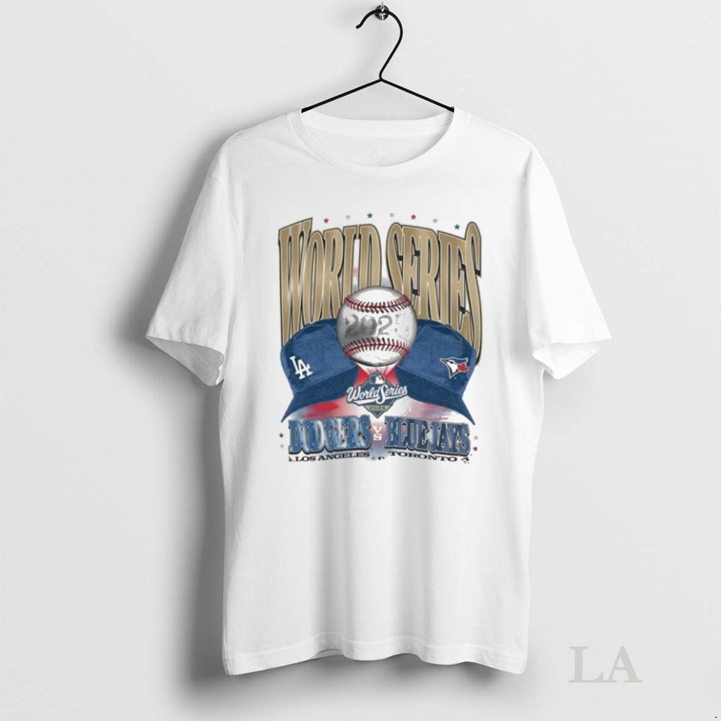 Original Los Angeles Dodgers Vs Toronto Blue Jays Ws Participant Dueling Caps Tee Sweater