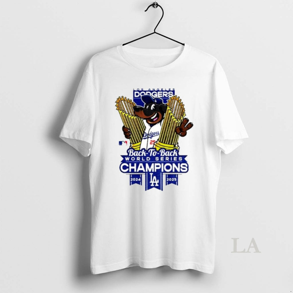 Original Los Angeles Dodgers World Champions Trophies Back To Back 2024 2025 Ornaments