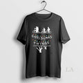 Original Merry Christmas String Lights Upside Down Silhouette Retro