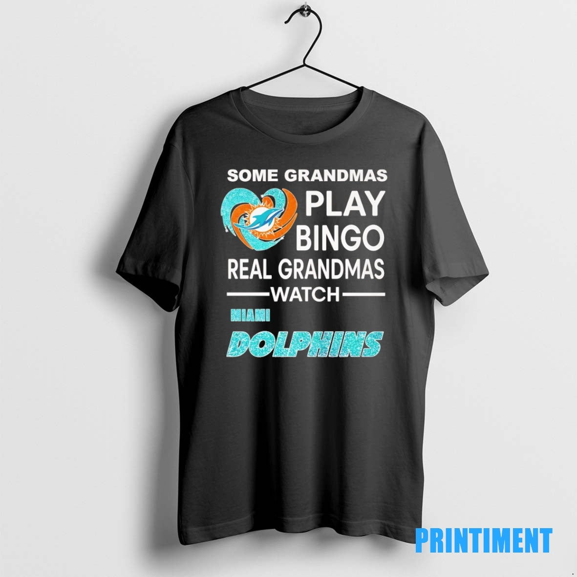 Original Miami Dolphins Some Grandmas Play Bingo Real Grandmas Watch Tee Sweater