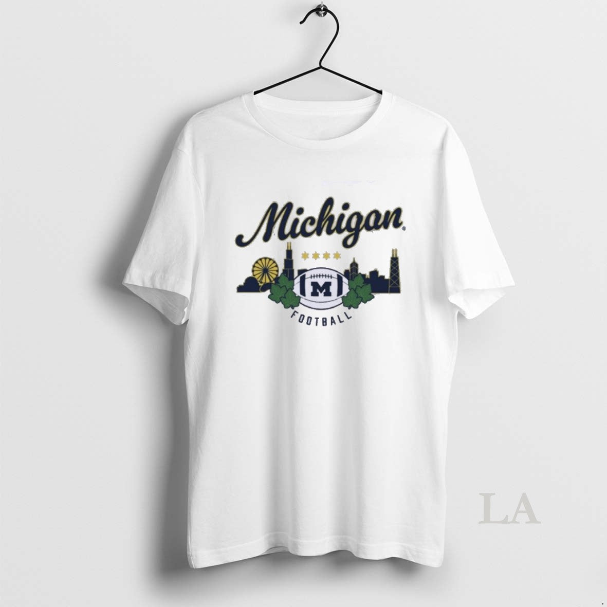 Original Michigan Wolverines Football Chicago Skyline