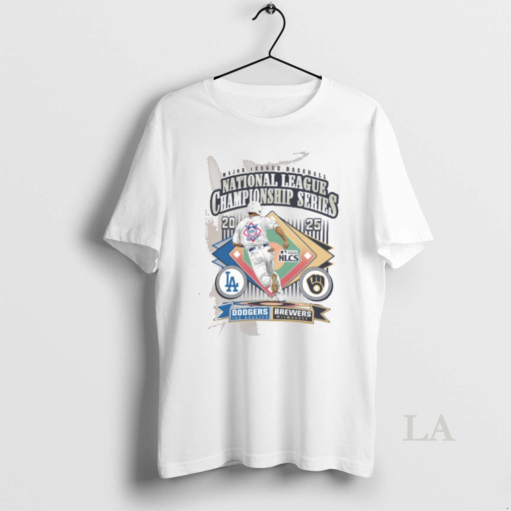 Original Milwaukee Brewers Vs La Dodgers 2025 Nlcs Match Up Dueling Franklin Tee0