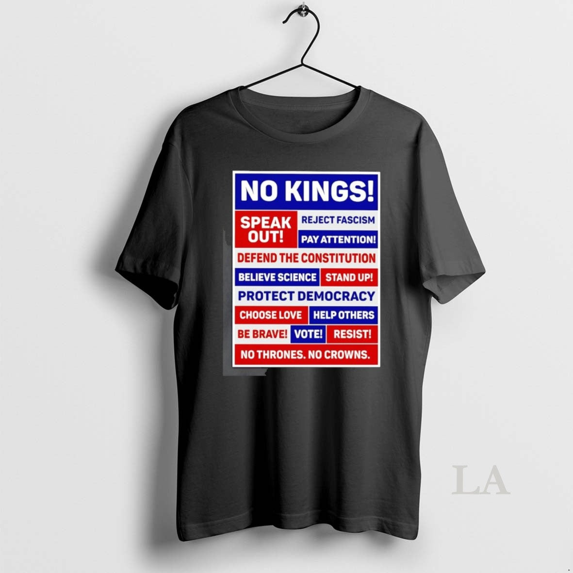 Original No Kings Speak Out Reject Fascism Pay Attention No Thrones No Crowns