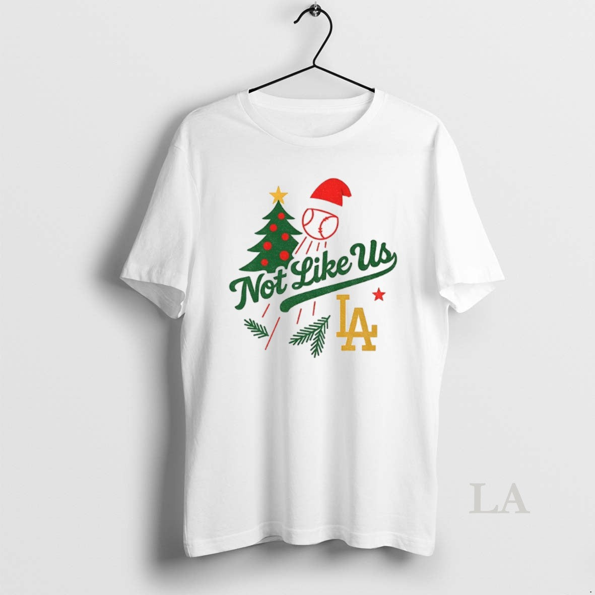 Original Not Like Us Santa Hat Los Angeles Dodgers Mlb Baseball Merry Christmas