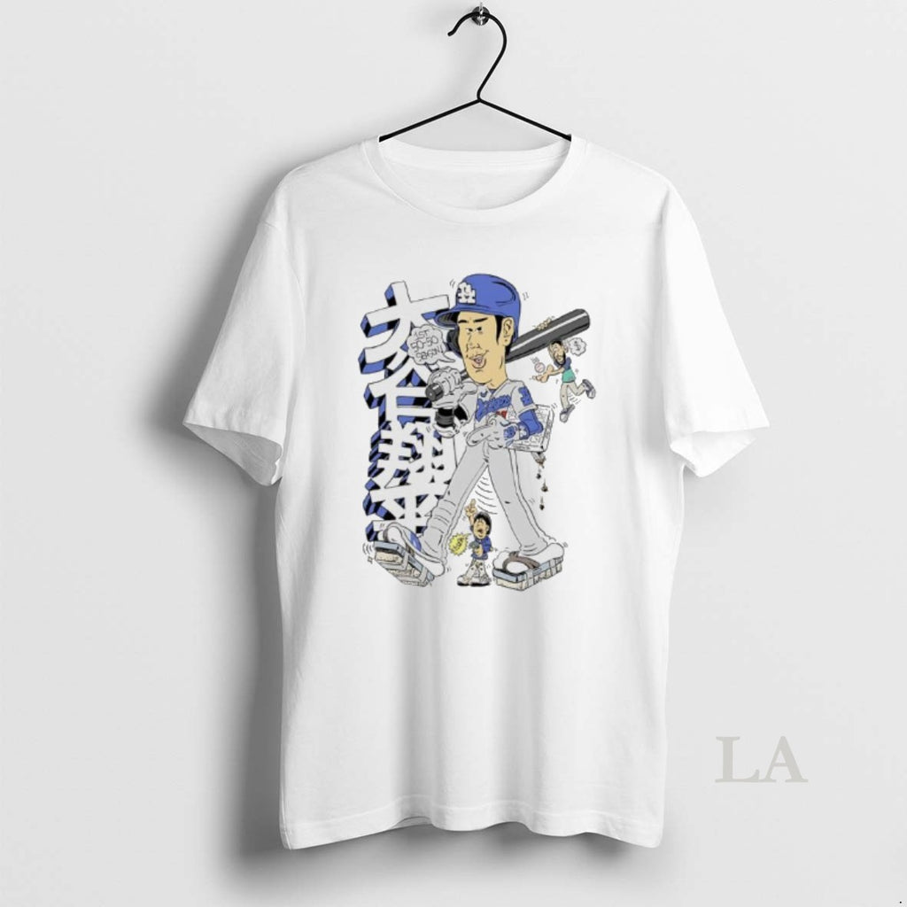 Original Shohei Ohtani 1st 50 50 Season Los Angeles Dodgers Caricature