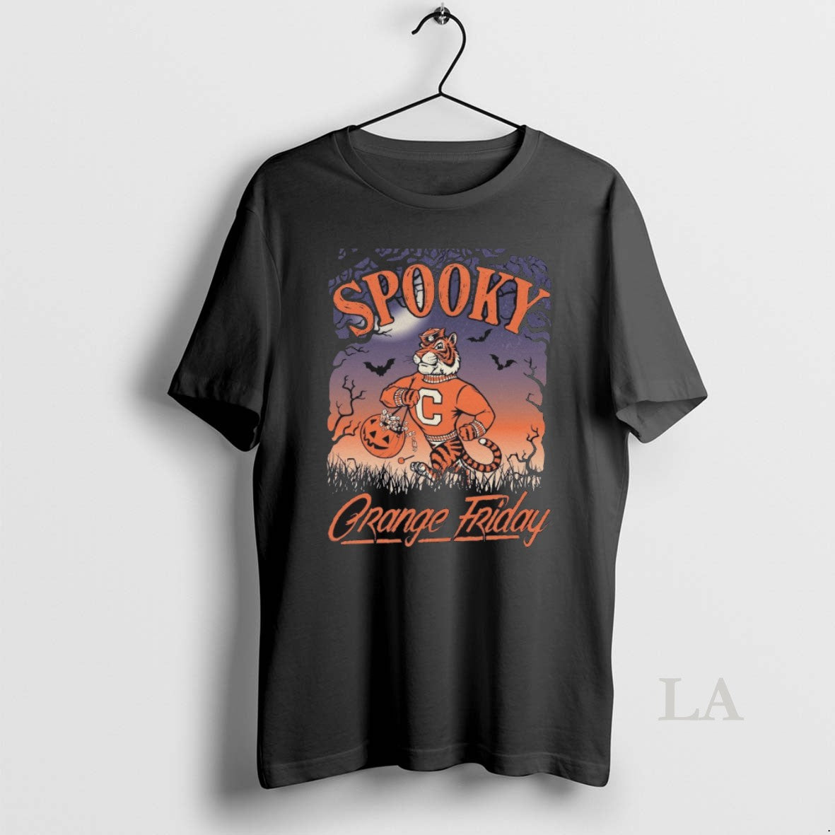 Original Spooky Orange Friday In Tigertown Clemson Tigers Halloween 2025