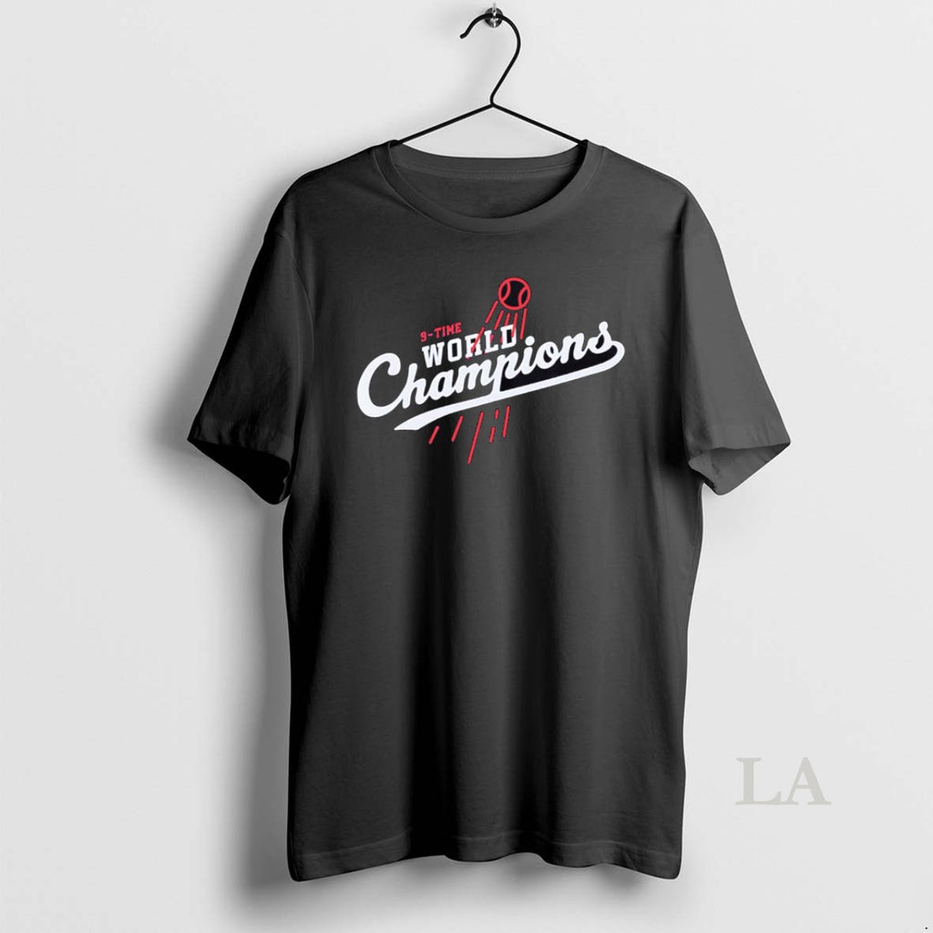 Original Top Los Angeles Dodgers 9 Time World Champions Logo