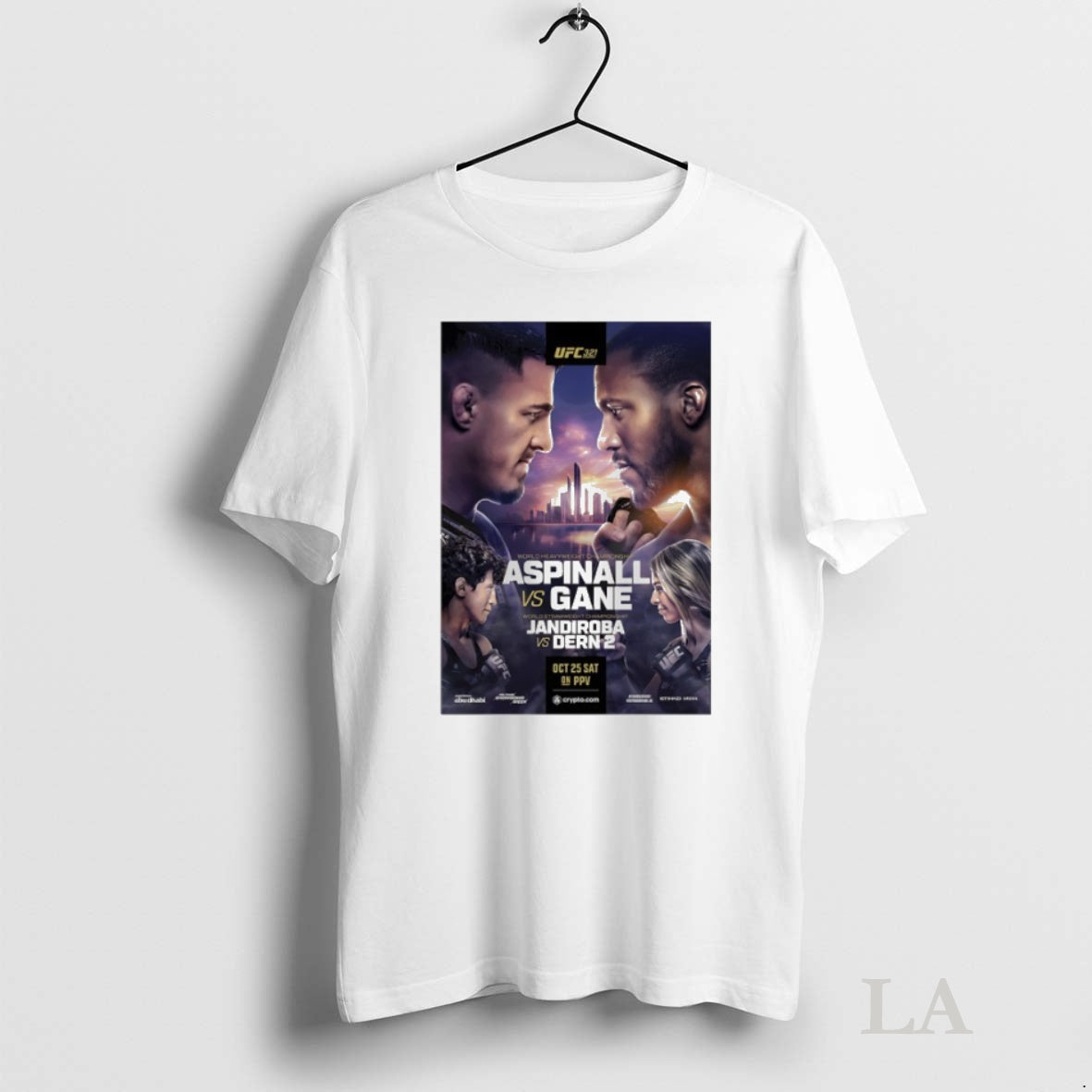 Original Ufc 321 Aspinall Vs Gane Autographed Event Tee Sweater