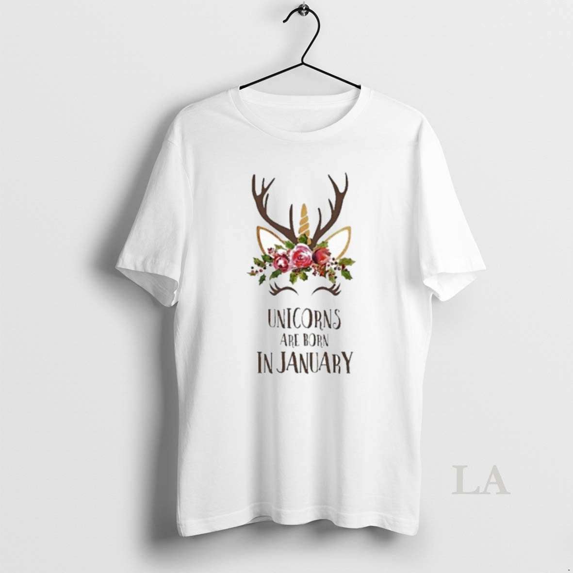 Original Unicorns Are Born In January Antler Flower
