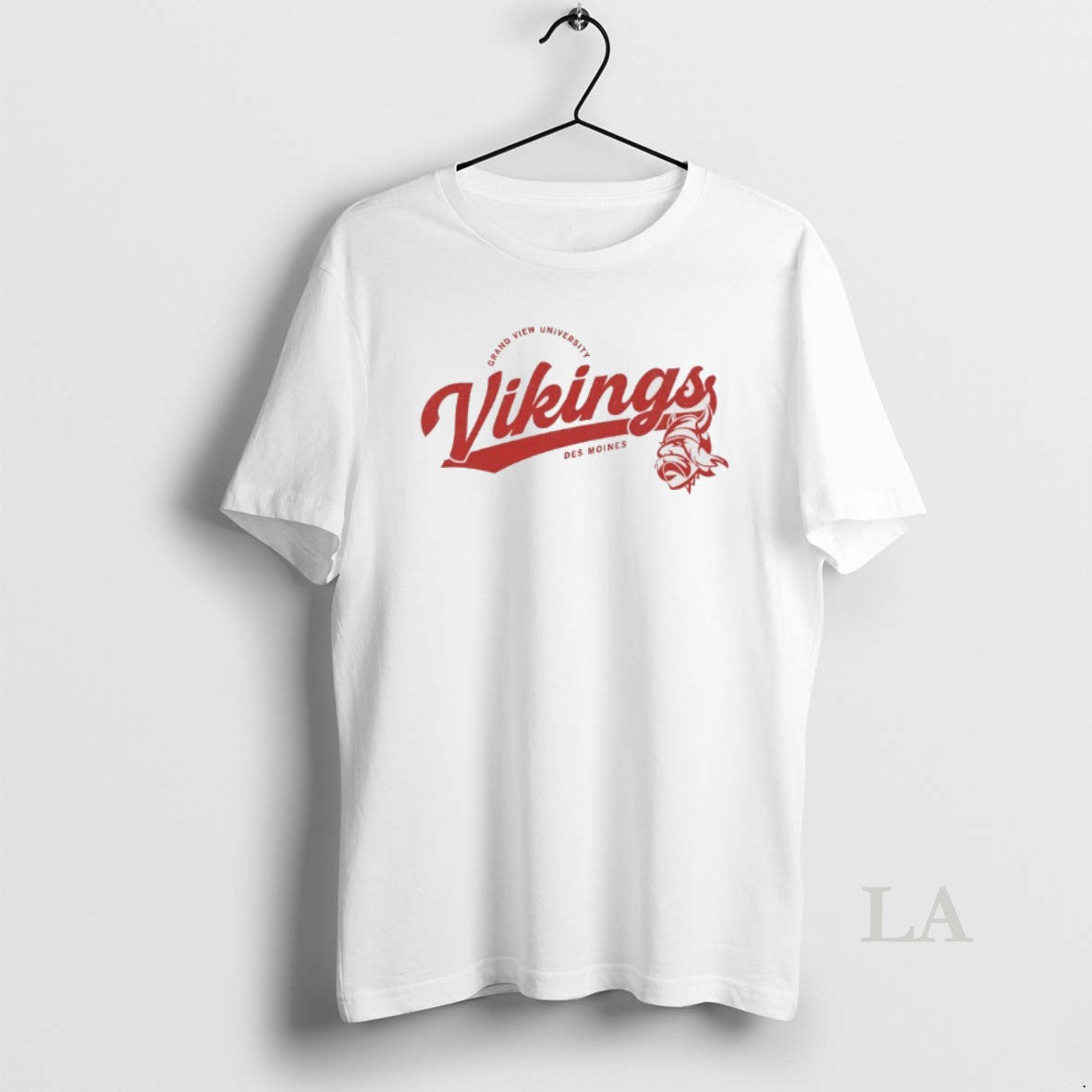 Original Vikings Des Moines Grand View University Script Logo
