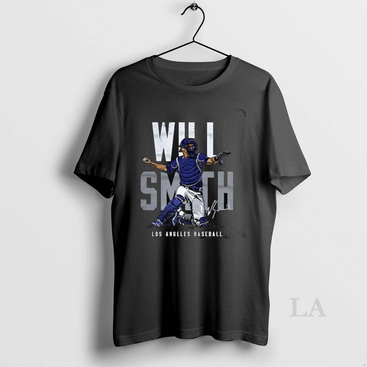 Original Will Smith Los Angeles Dodgers World Series Champions 2025 Name Blocks Signature