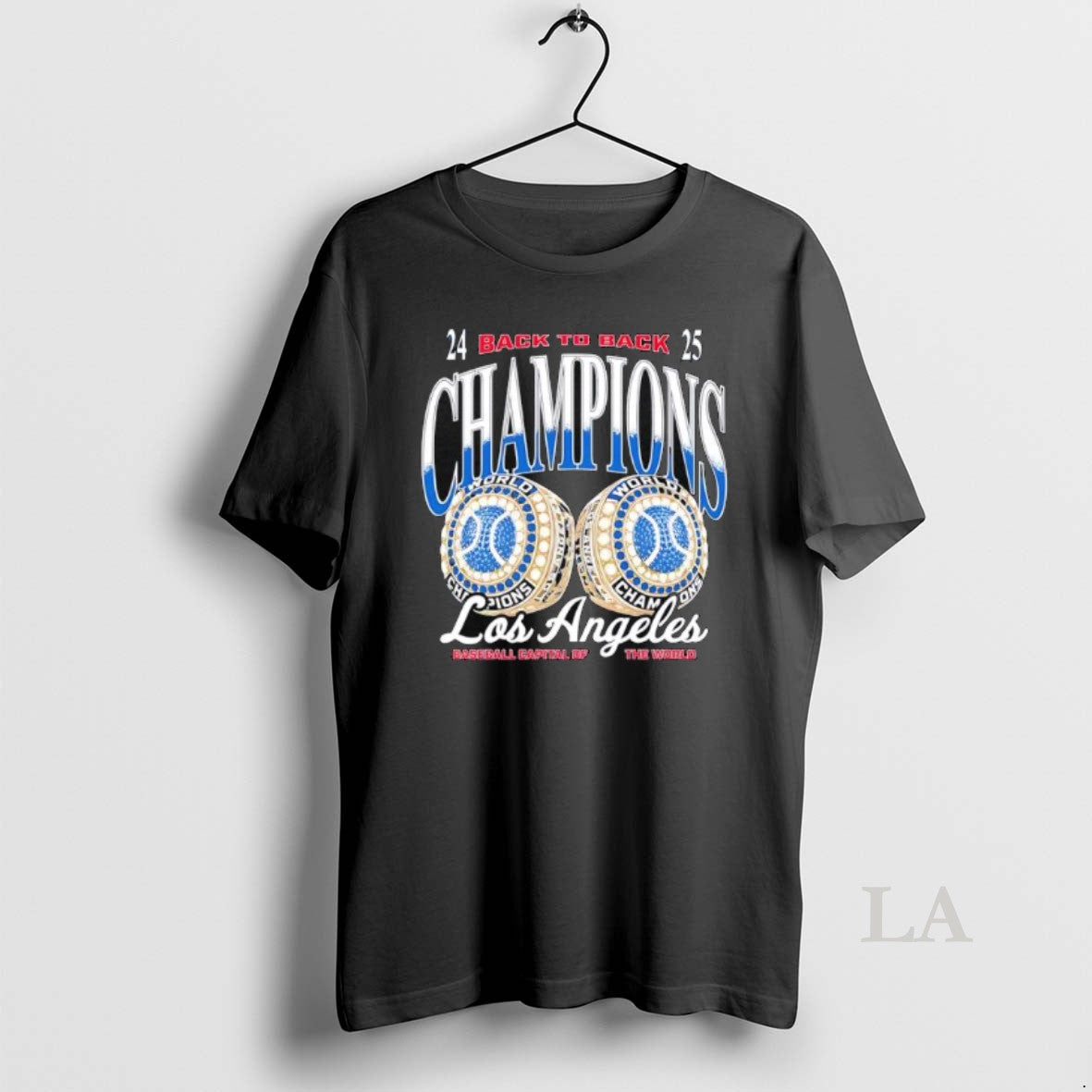 Original World Champions Los Angeles Dodgers Back To Back 24 25 Baseball Capital Df