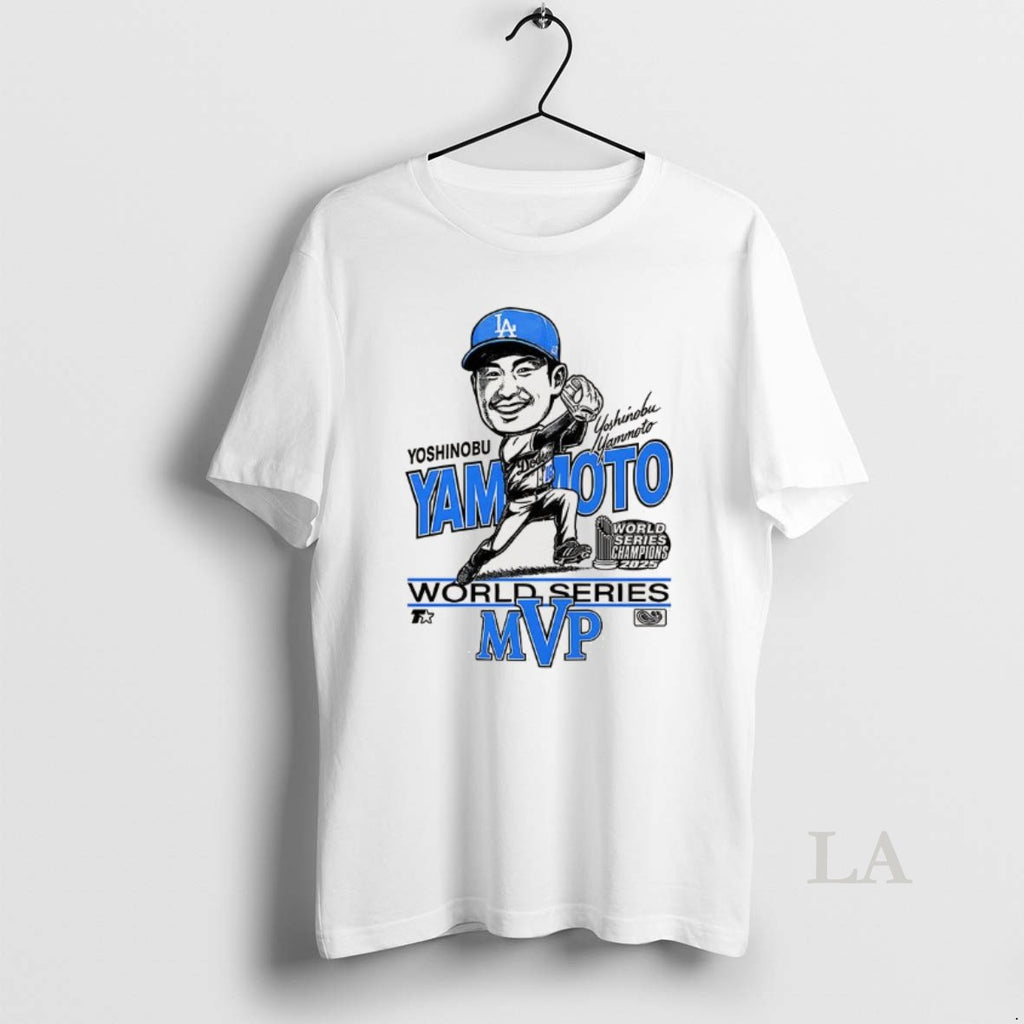 Original Yoshinobu Yamamoto Los Angeles Dodgers World Series Champions 2025 Mvp Caricature