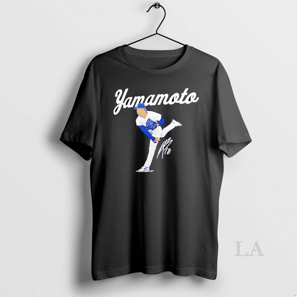 Original Yoshinobu Yamamoto Signature Los Angeles Dodgers