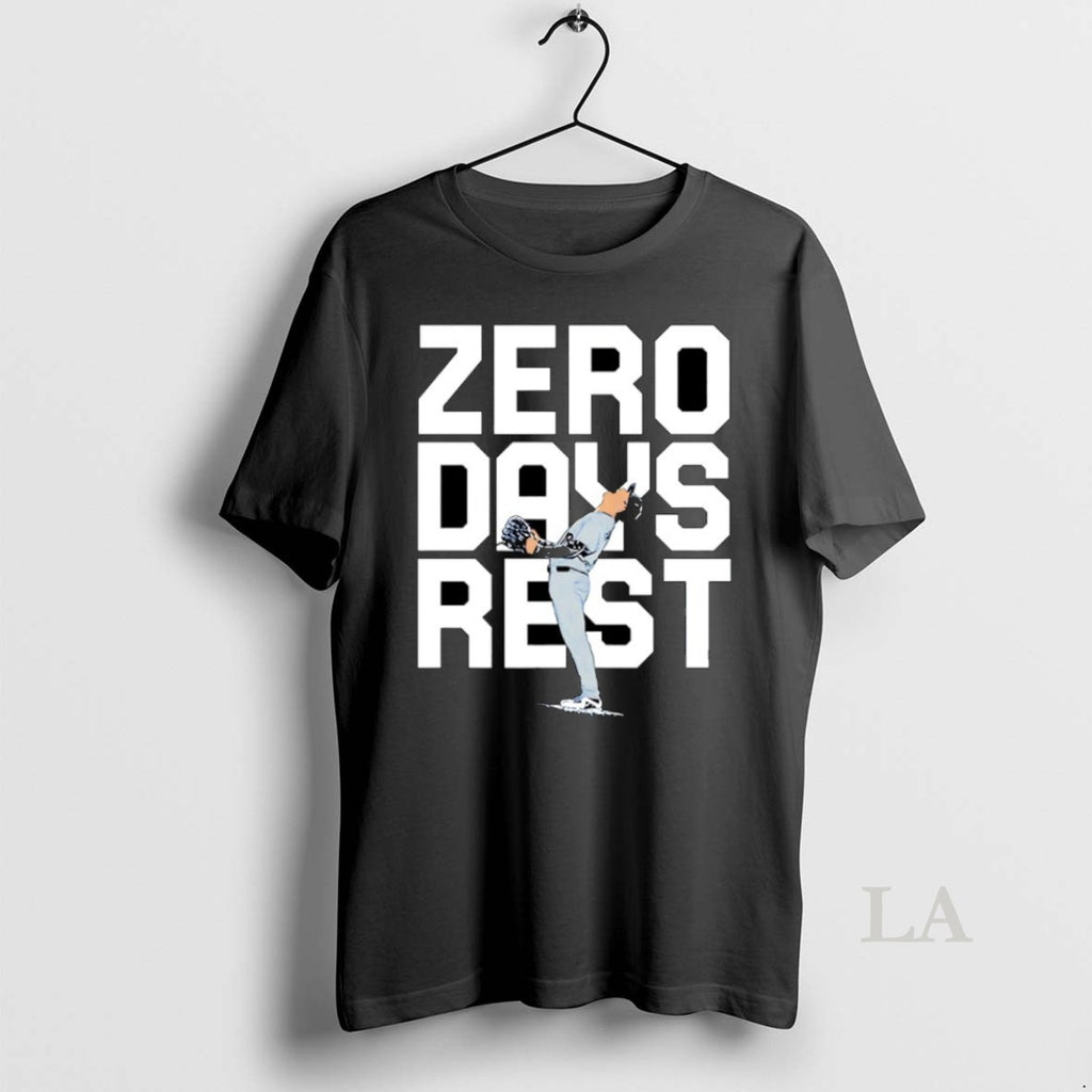 Original Zero Days Rest Yoshinobu Yamamoto Player Los Angeles Dodgers Mlb
