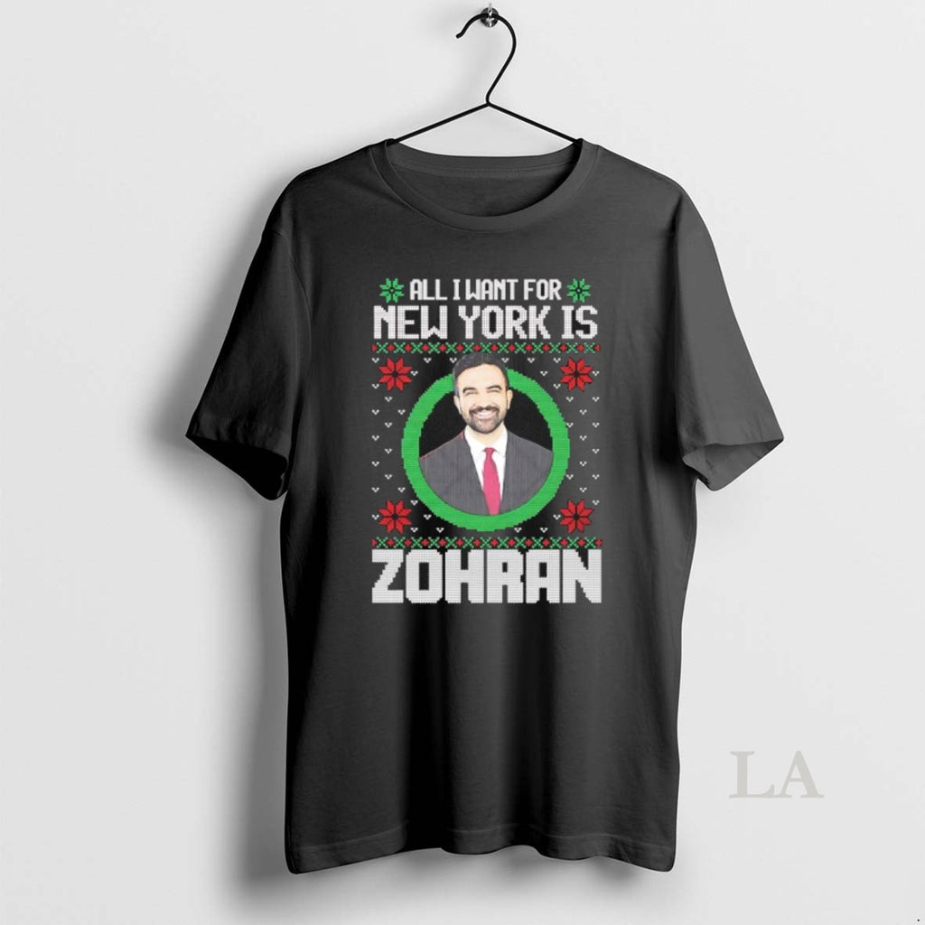 Original Zohran Mamdani All I Want For New York Is Zohran Christmas Ugly