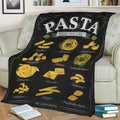 Pasta types Fleece Throw Blanket