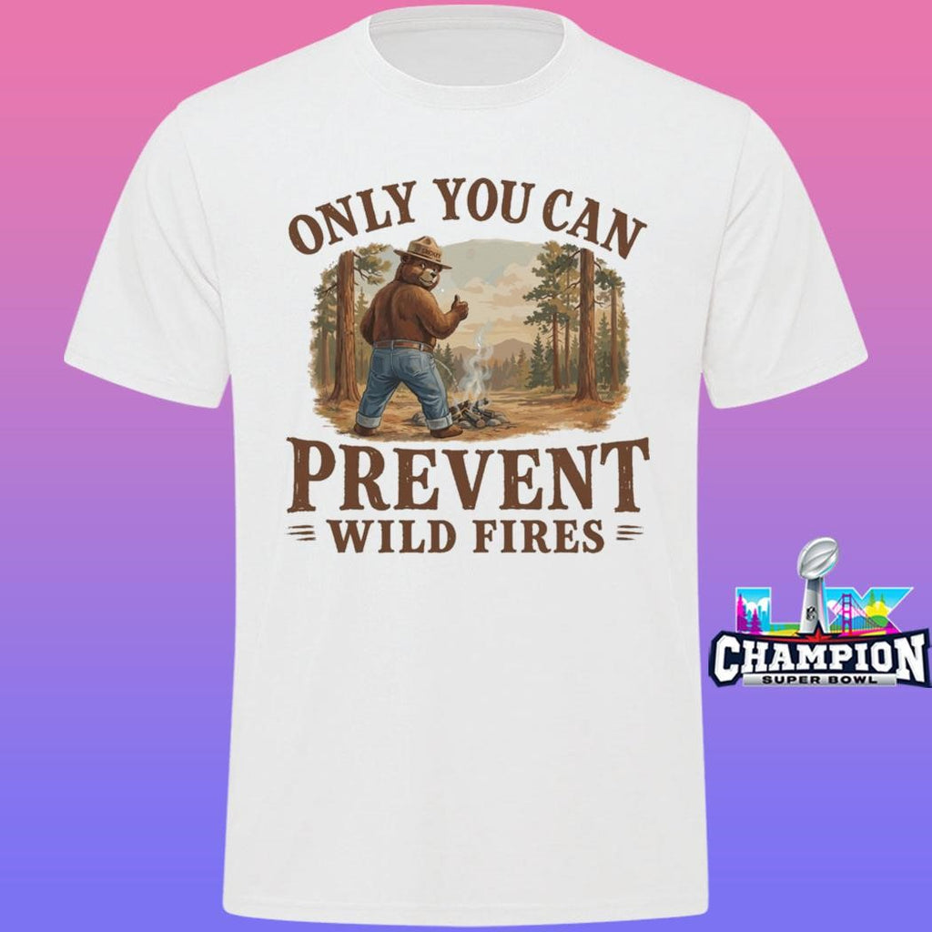 Piss Bear Only You Can Prevent Wildfires Shirt