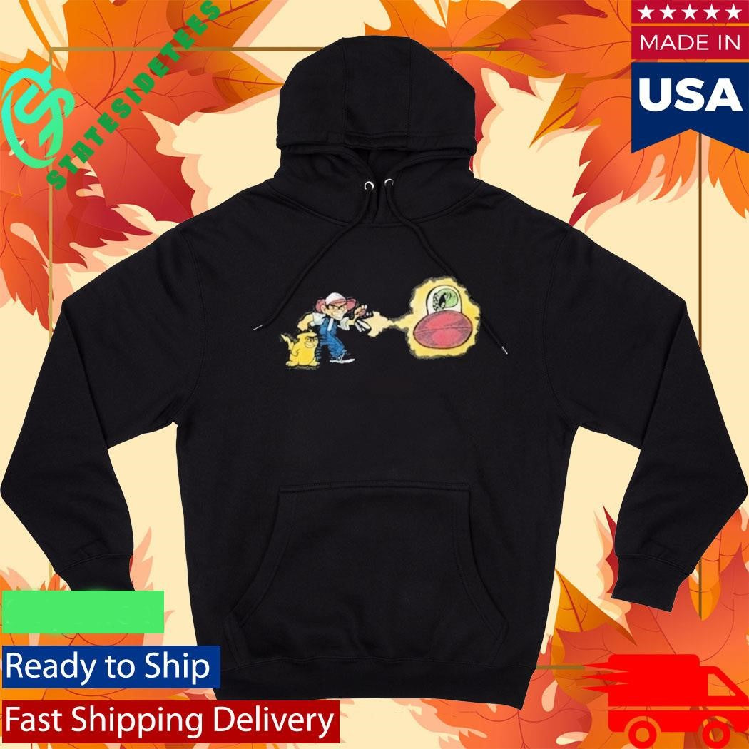 Pokemon Pikachu And Ash Alien Parody Shirt