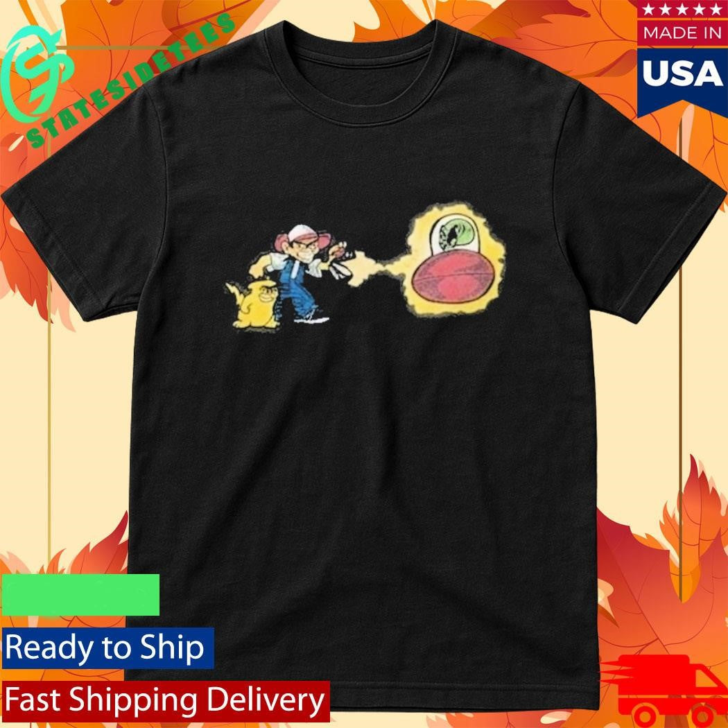 Pokemon Pikachu And Ash Alien Parody Shirt