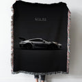 Porsche 911 GT3 RS 2022 Woven Tapestry Throw Blanket with Fringe