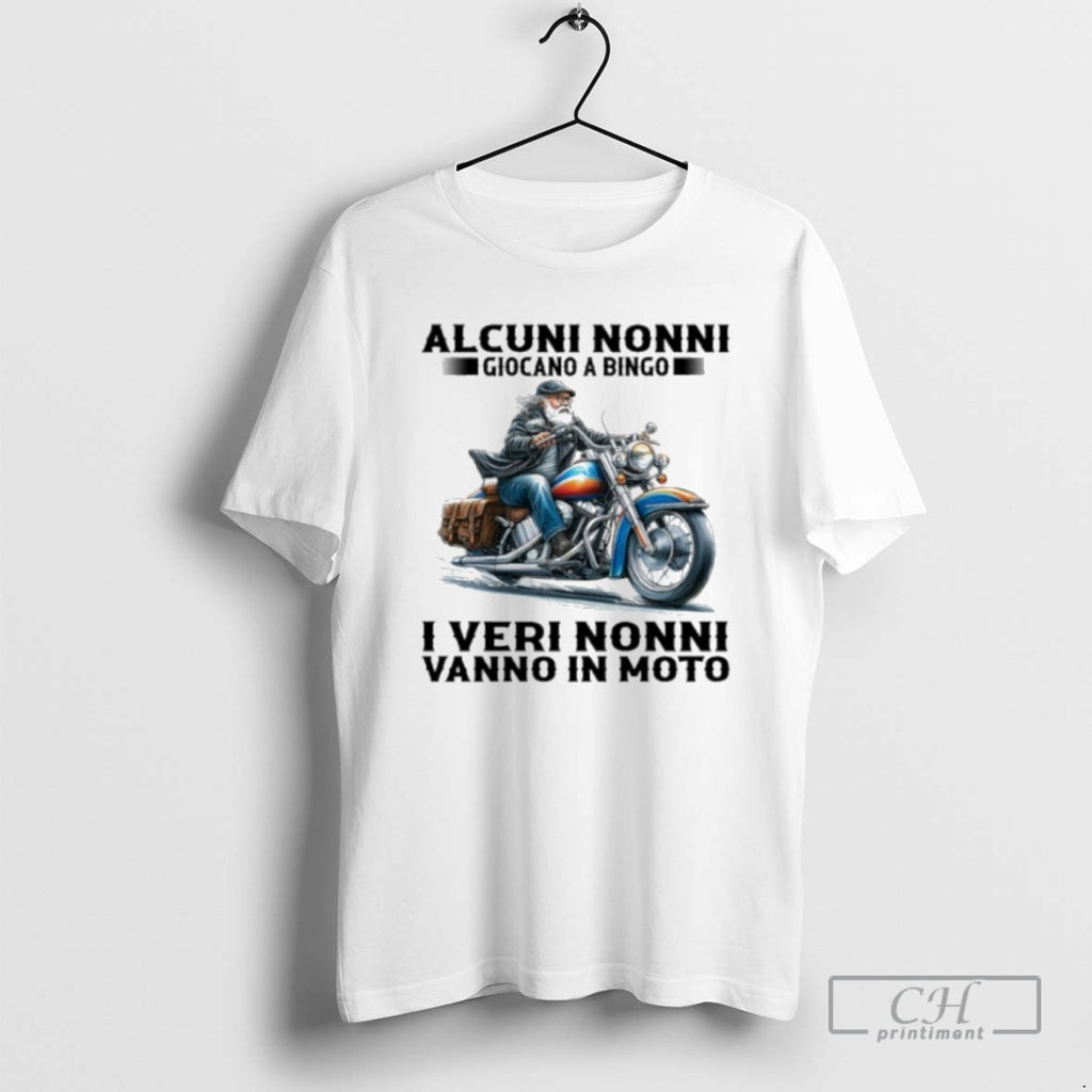 Premium Alcuni Nonni Giocano A Bingo I Veri Nonni Vanno In Moto Shirt Sweater