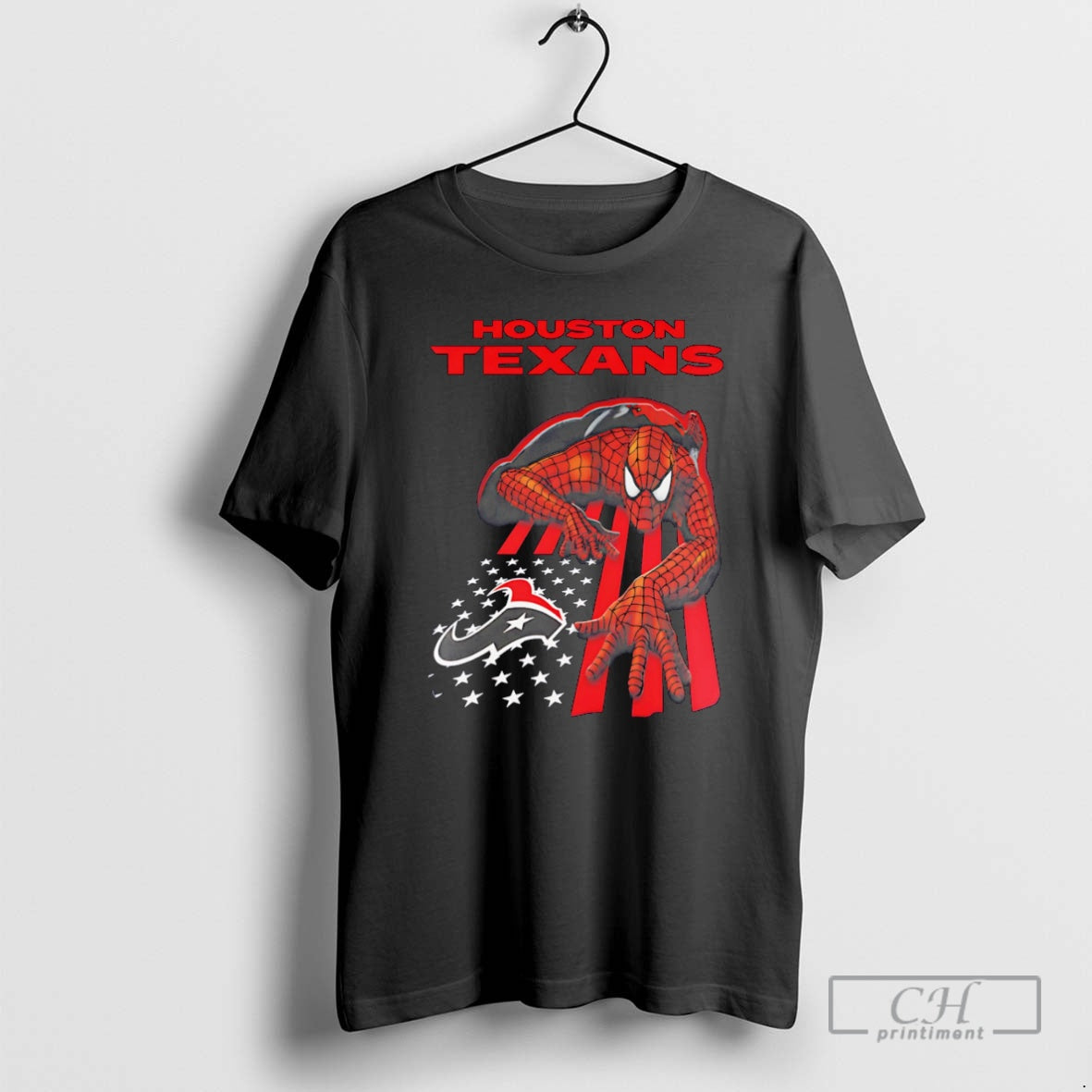 Premium Houston Texans Spiderman America Flag Shirt Sweater