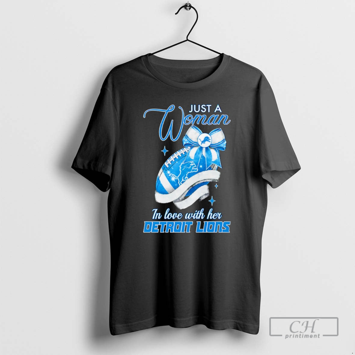 Premium Just A Woman In Love With Her Detroit Lions Shirt Sweater