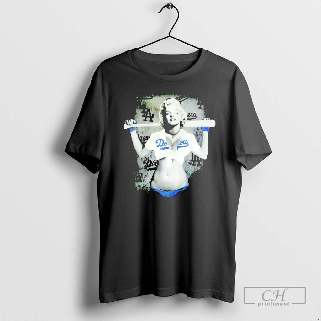 Premium Marilyn Monroe X Los Angeles Dodgers Baseball Vintage Christmas Shirt Sweater