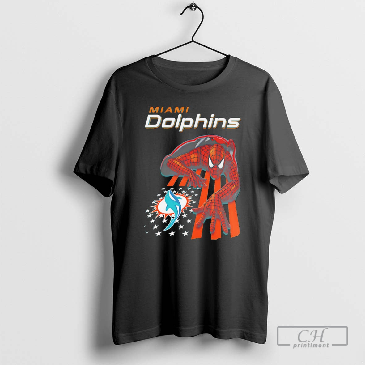 Premium Miami Dolphins Spiderman America Flag Shirt Sweater