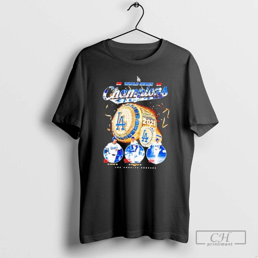 Premium Shohei Ohtani Yoshinobu Yamamoto And Freddie Freeman La Dodgers 2025 World Series Champions