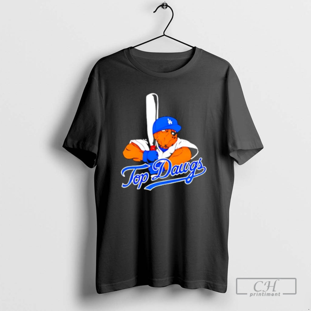 Premium Top Dawgs X Los Angeles Dodgers Bulldog Mascot Shirt Sweater