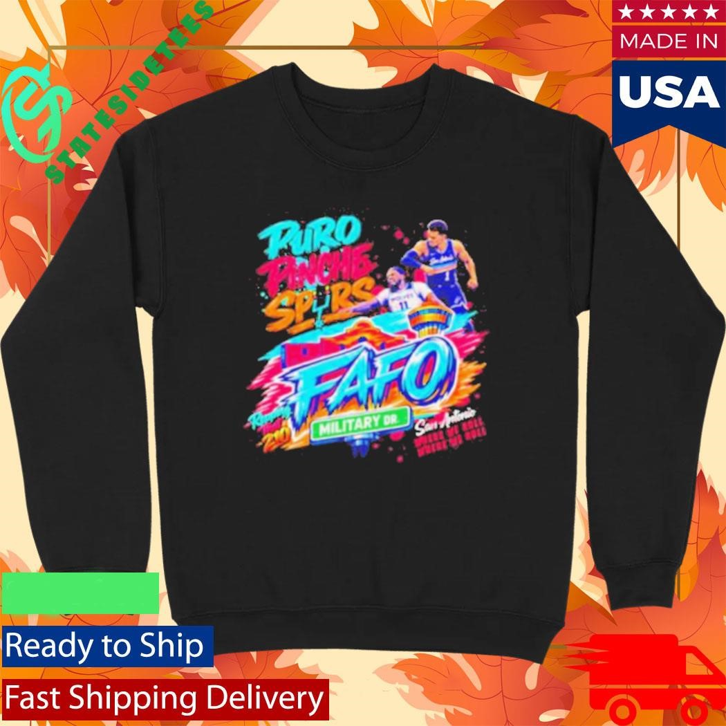Puro Pinche Spurs FAFO Military Drive San Antonio Shirt