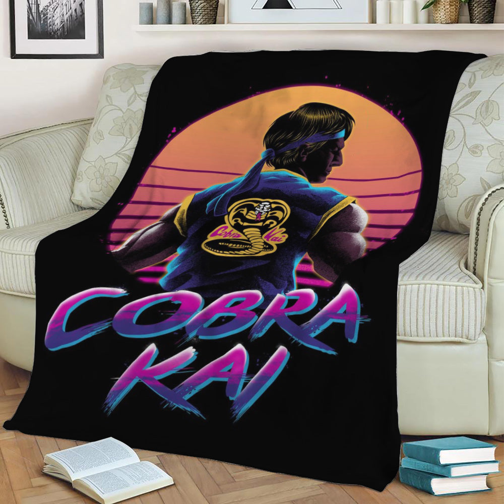 Rad Cobra Kai Fleece Throw Blanket