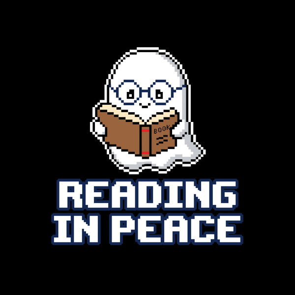 Reading In Peace Funny Pixel Art