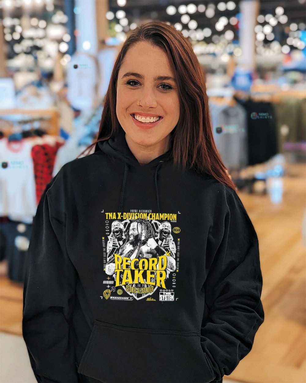 Record Taker Cedric Alexander TNA X-Division champion shirt