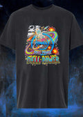 Retro Computer Robot Skateboarding in Space Dell Power T-Shirt