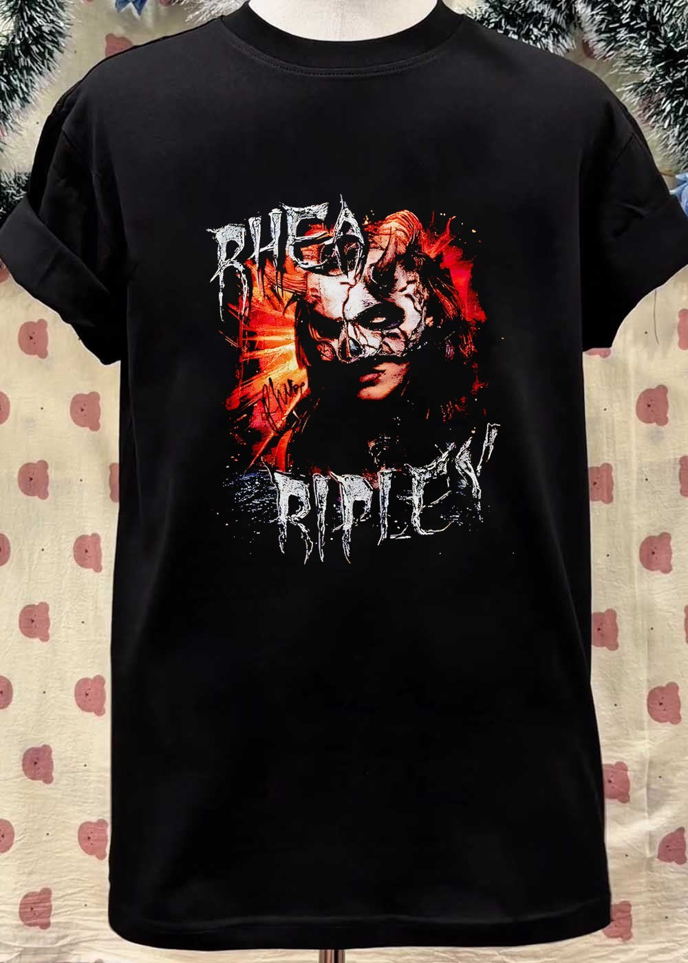Rhea Ripley Signature Graphic Portrait Rhea Ripley T-Shirt