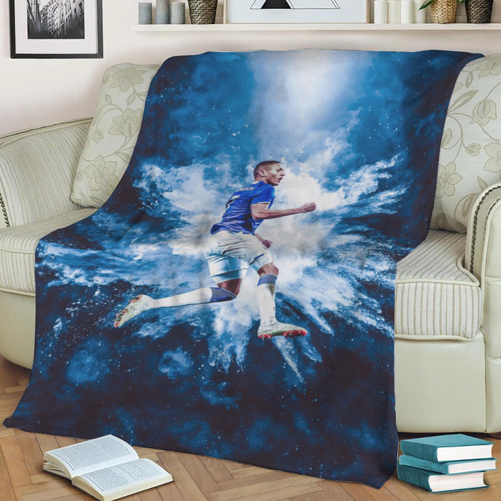 Richarlison Illustration Fleece Throw Blanket