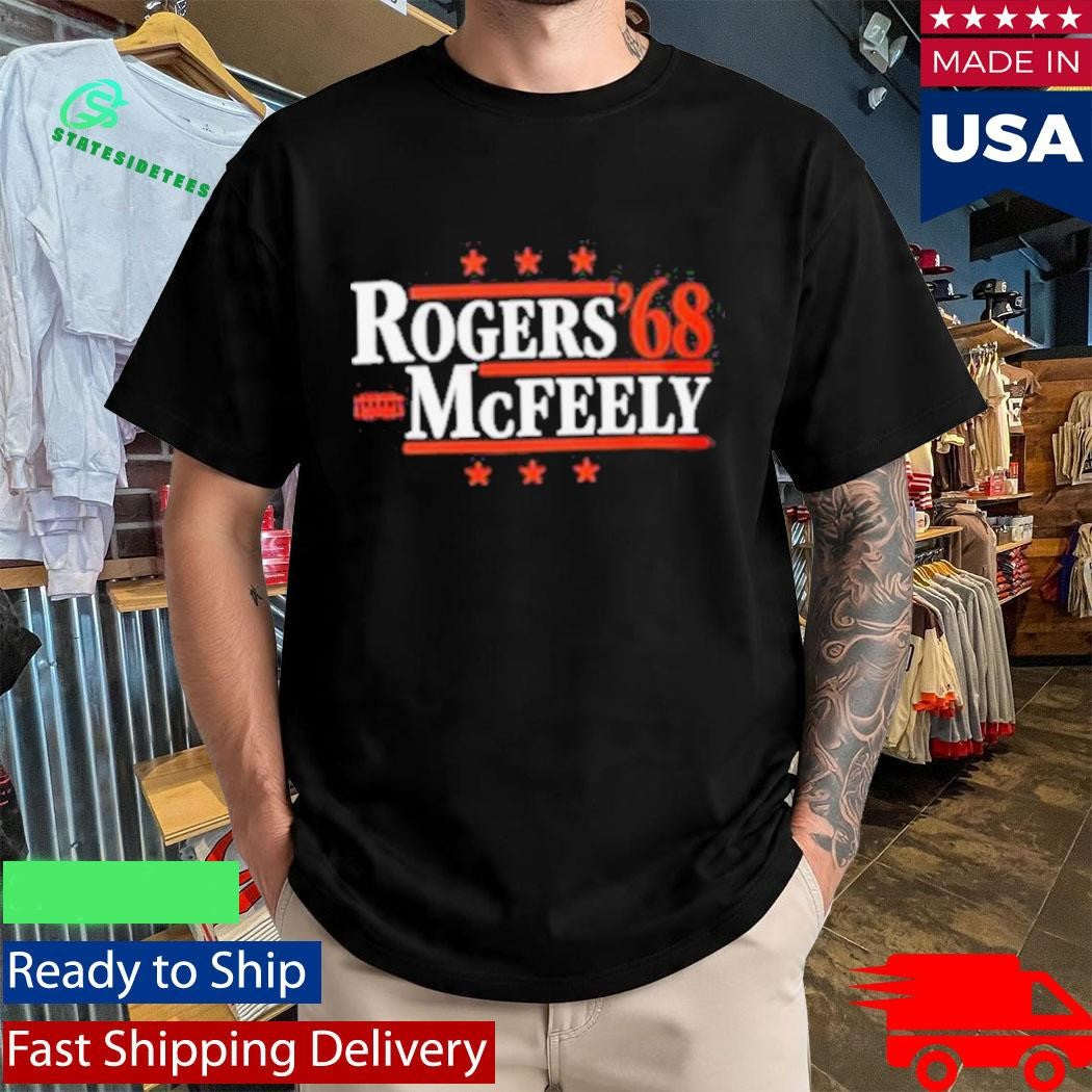 Rogers McFeely 68 Retro Trolley Neighborhood Political Shirt